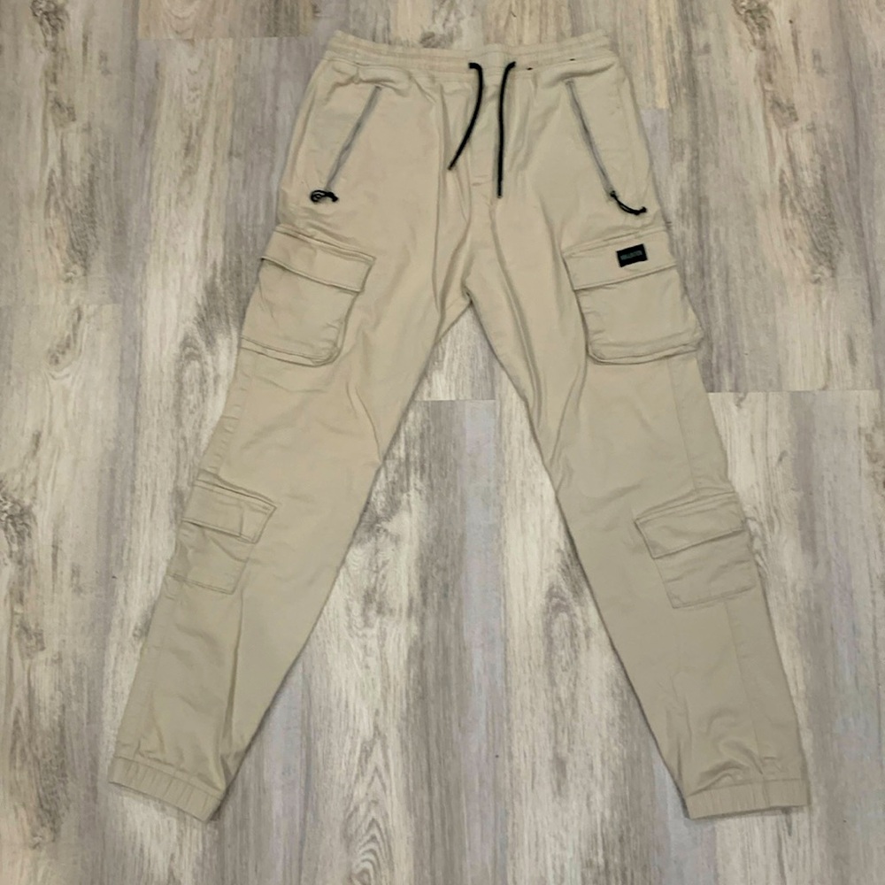 Beige Hollister cargo joggers